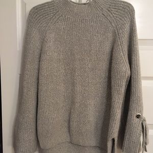 Gray Sweater Bell Sleeves